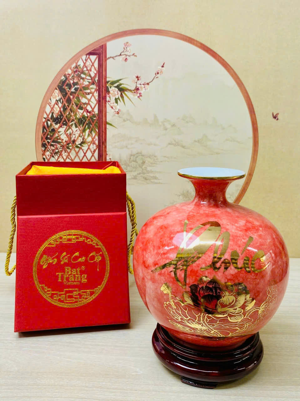 Bình Hút Lộc Vẽ Vàng Nhũ Kim – Tinh Hoa Hội Tụ - Image 8