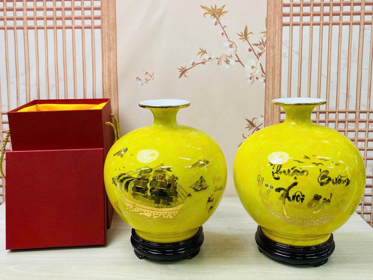Bình Hút Lộc Vẽ Vàng Nhũ Kim – Tinh Hoa Hội Tụ - Image 13