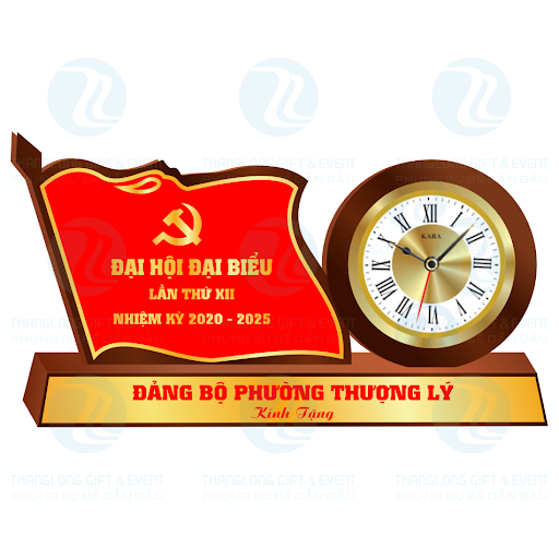 Quà Tặng Biểu Trưng Gỗ Đồng – Đại Hội Đảng Bộ