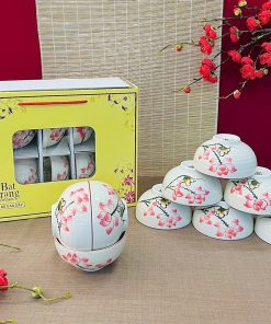 Bộ Chén Bát Qùa Tặng Gốm Bát Tràng Cao Cấp Fulo
