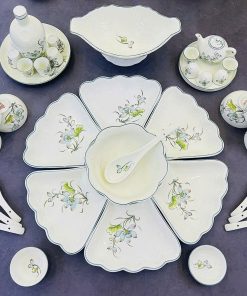Bộ Khay Mứt Tết Hoa Sen Xanh – Tinh Tế & Thanh Nhã
