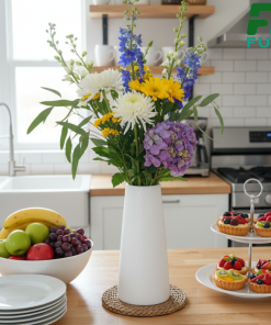 Bình Hoa Ống Chân Loe - Gốm Sứ Bát Tràng Fulo