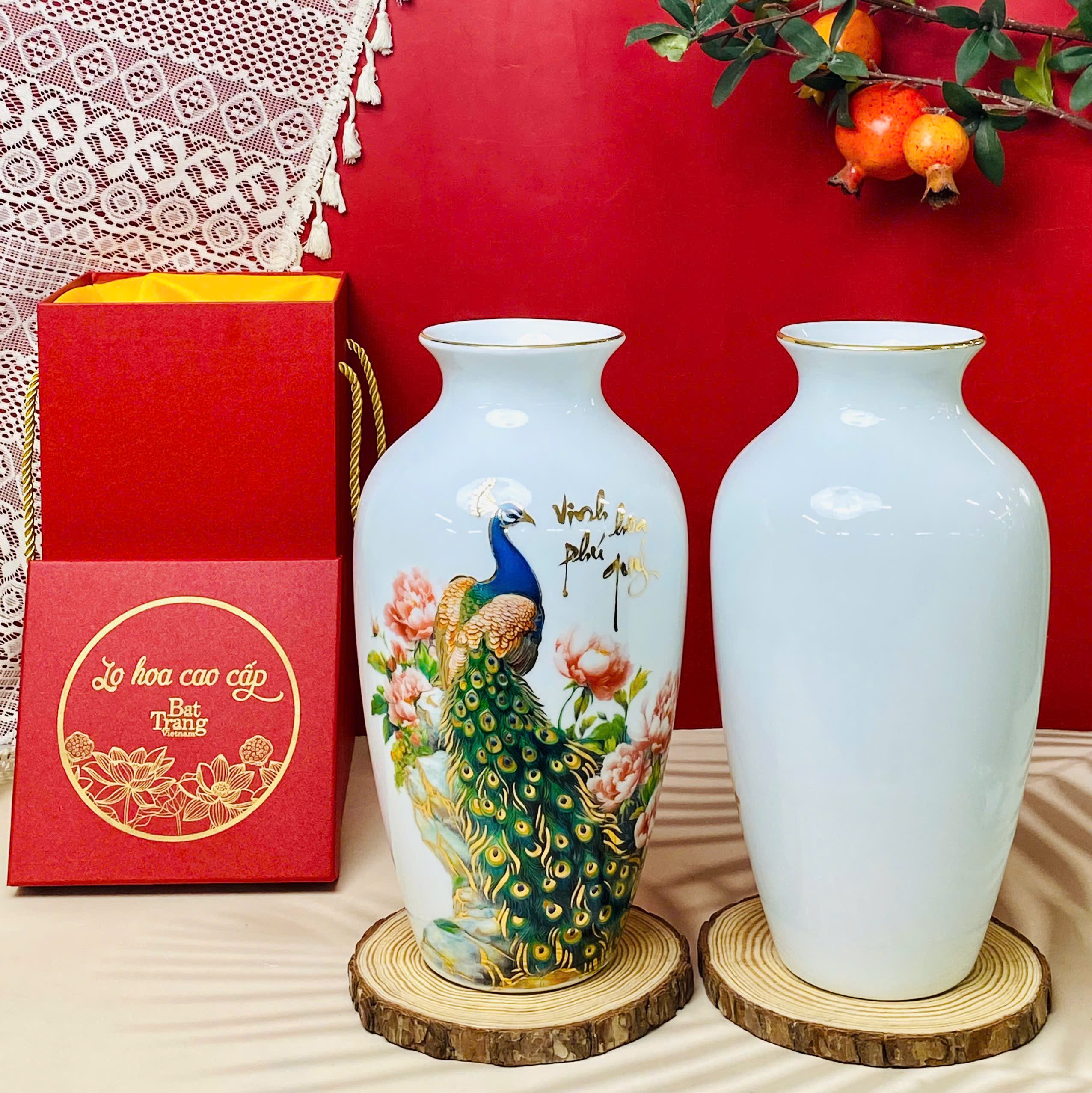 Bình hoa quà tặng Tân Gia Gốm Sứ Fulo