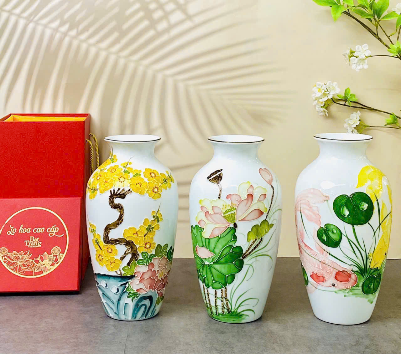 Bình Hoa Qùa Tặng Cao Cấp- Gốm Sứ Fulo