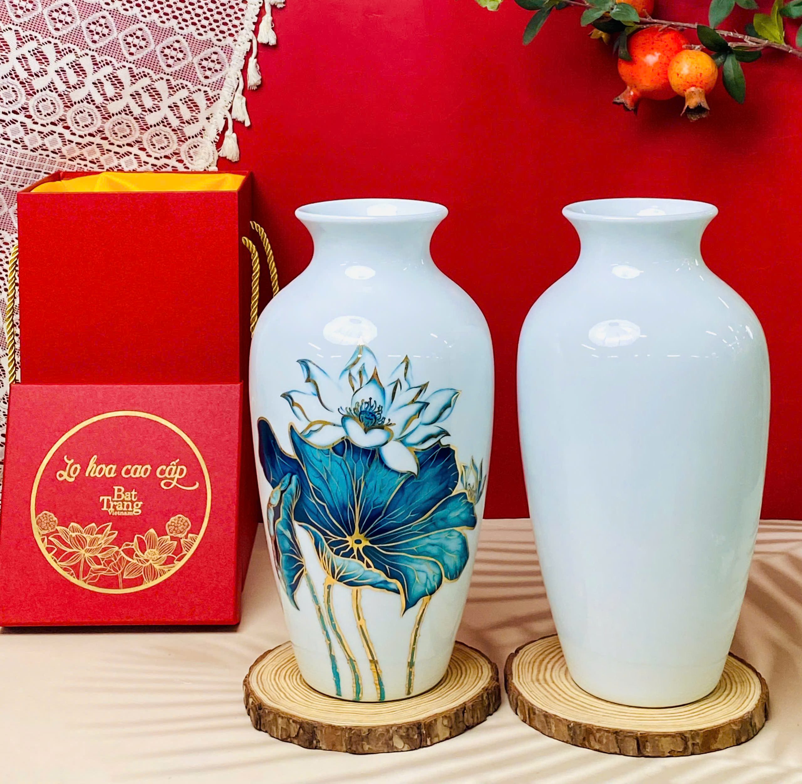 Bình hoa quà tặng đại hội- gốm sứ fulo