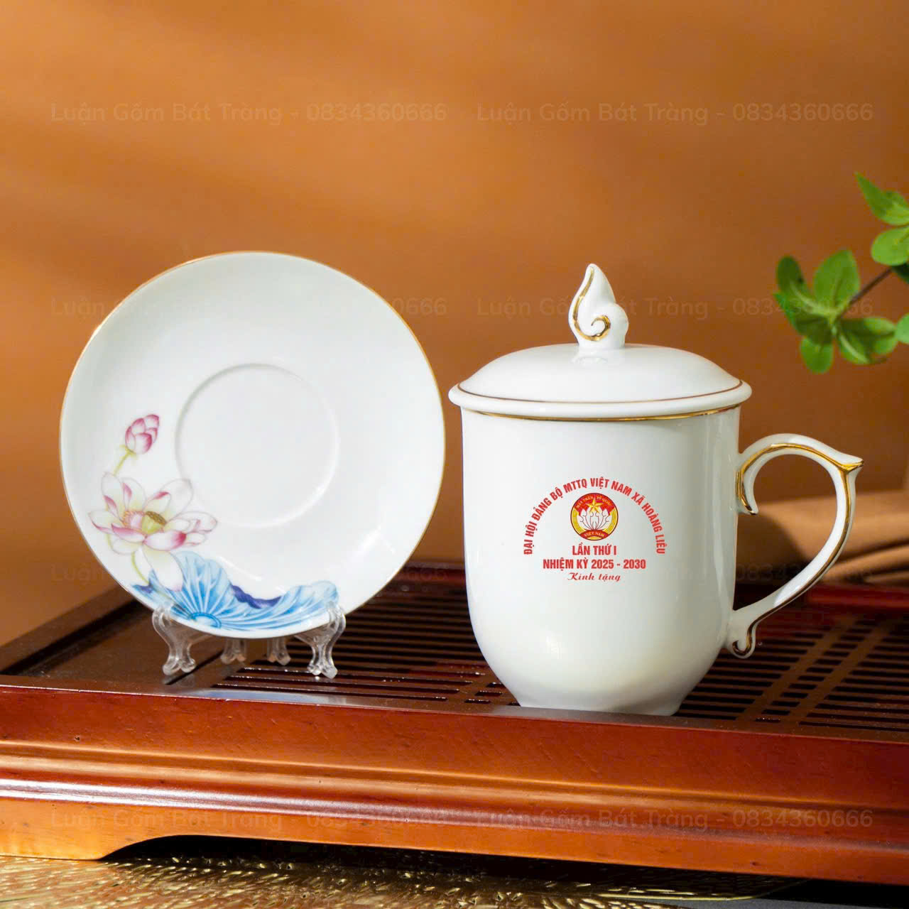 Bộ Ly Tách In logo quà tặng theo yêu cầu