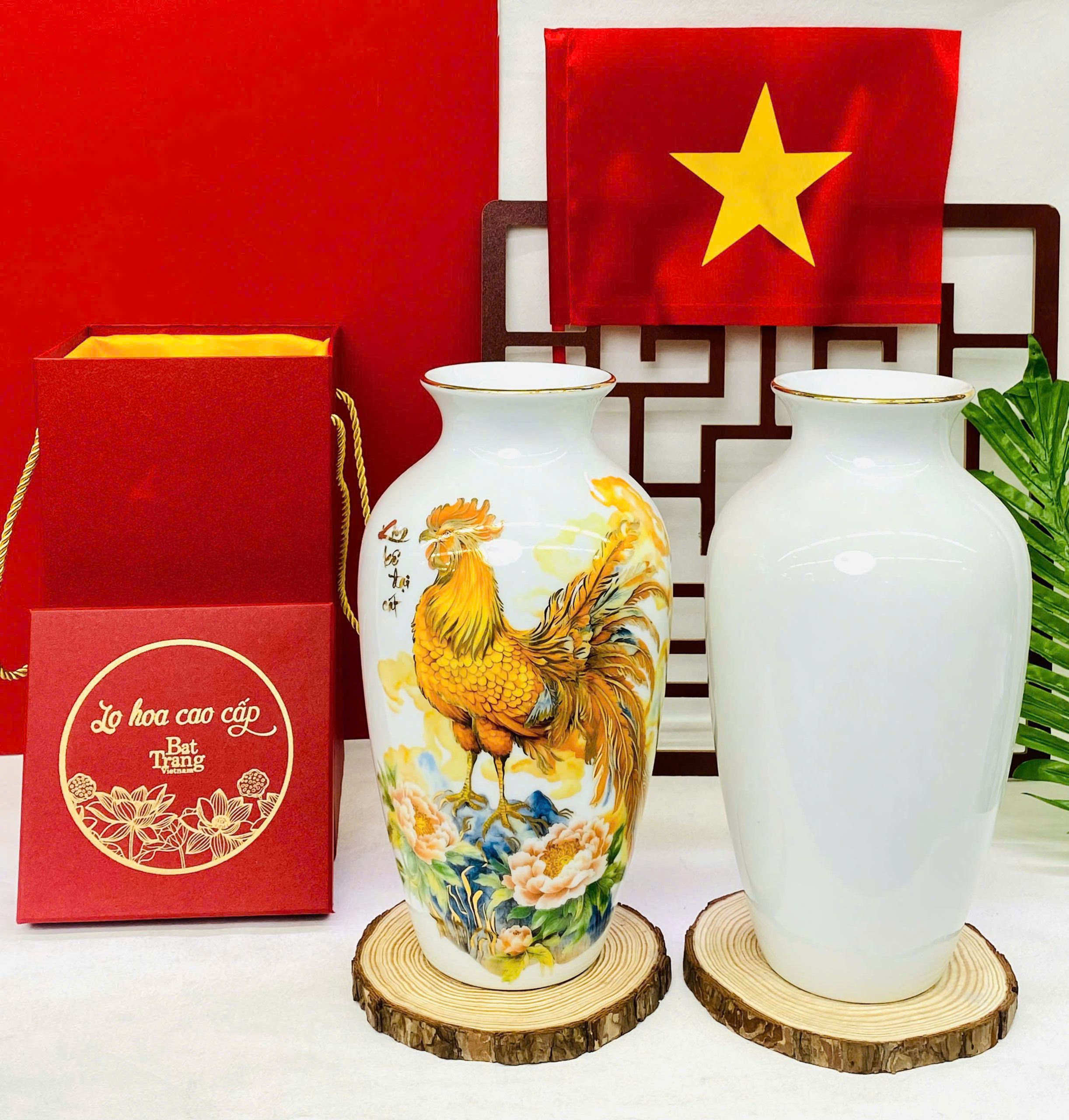 Bình hoa quà tăng đại hội, hội nghị, kỷ niệm-quà tặng gốm sứ Fulo