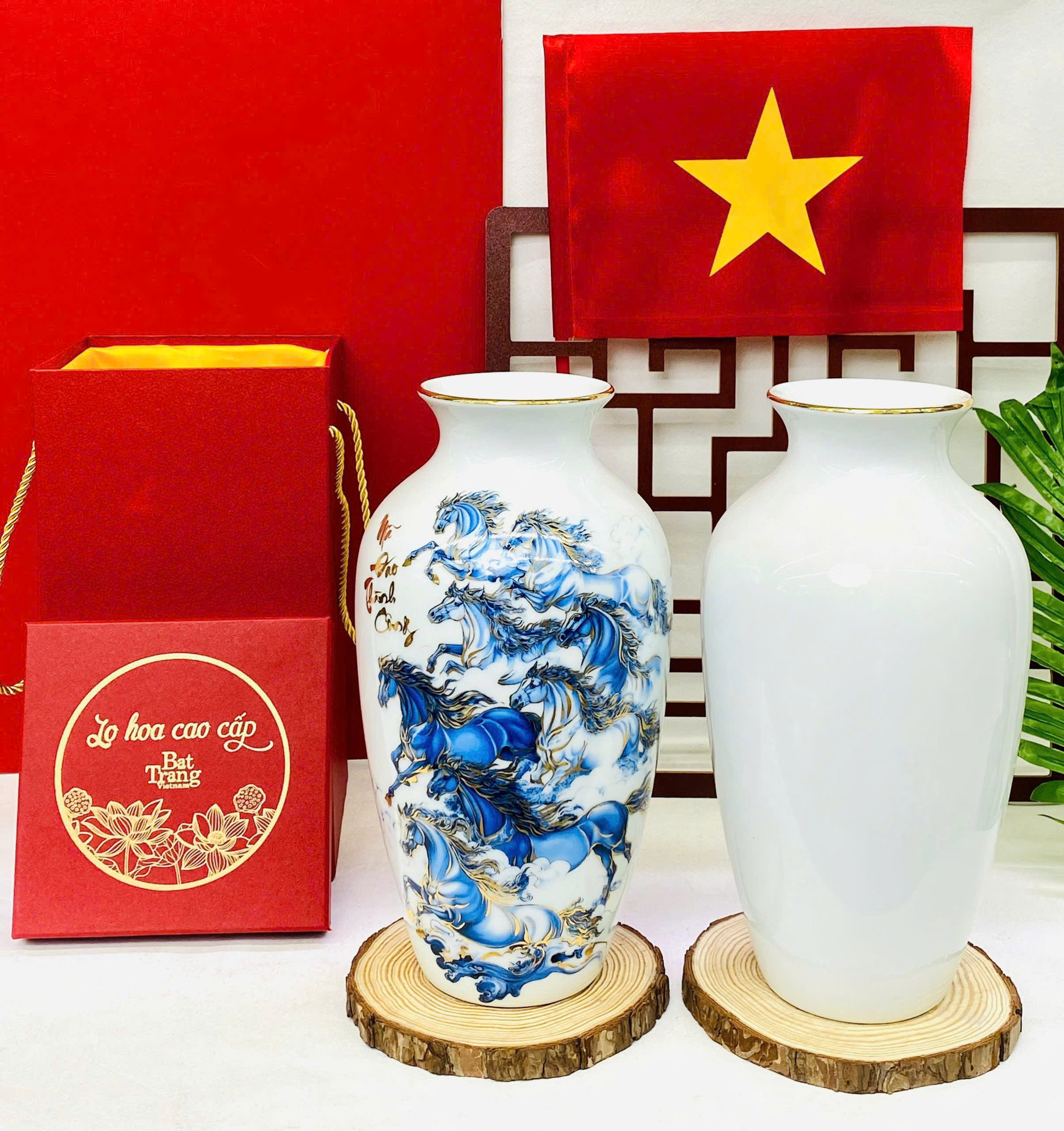 Bình hoa quà tăng đại hội, hội nghị, kỷ niệm-quà tặng gốm sứ Fulo