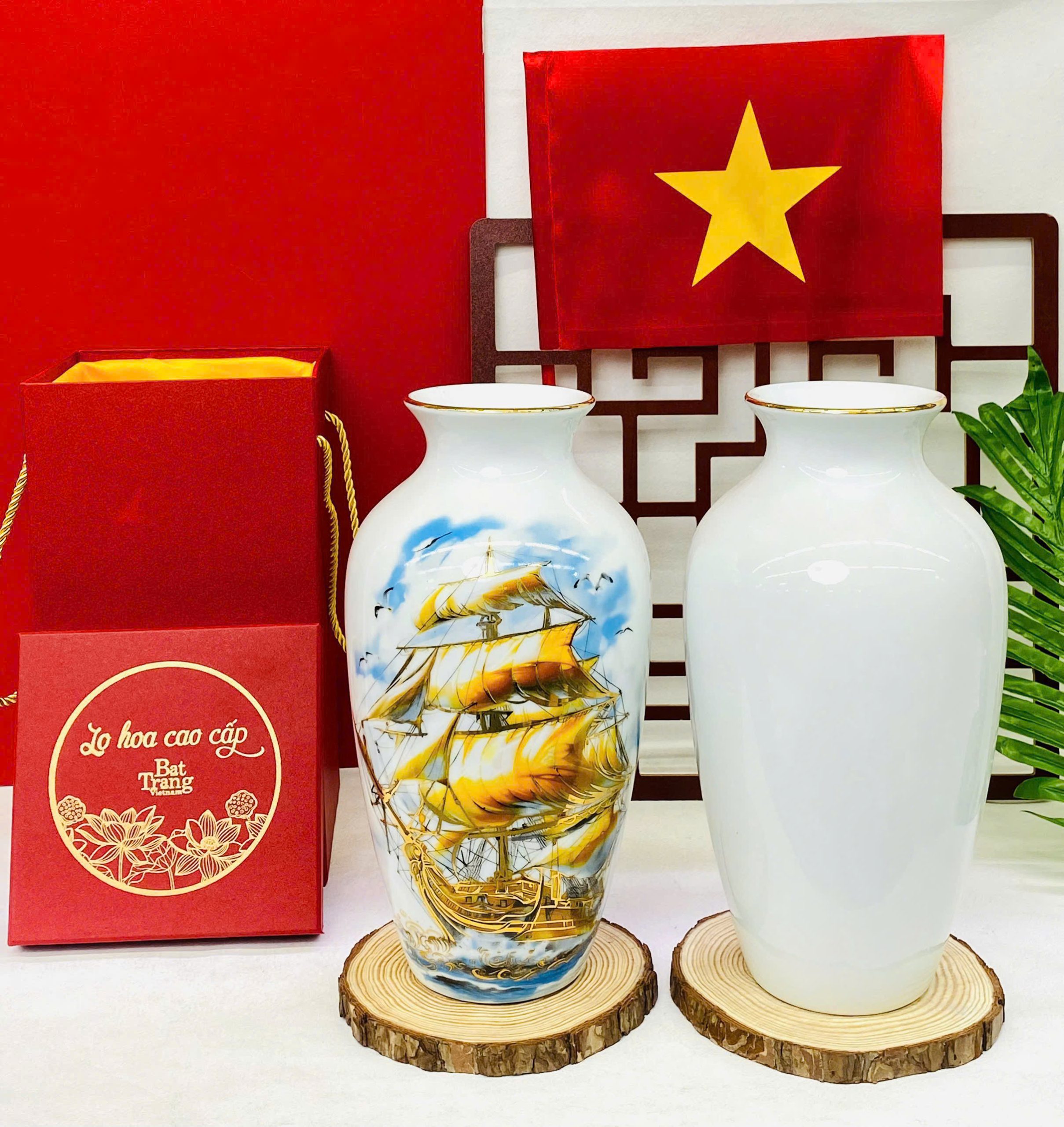 Bình hoa quà tăng đại hội, hội nghị, kỷ niệm-quà tặng gốm sứ Fulo