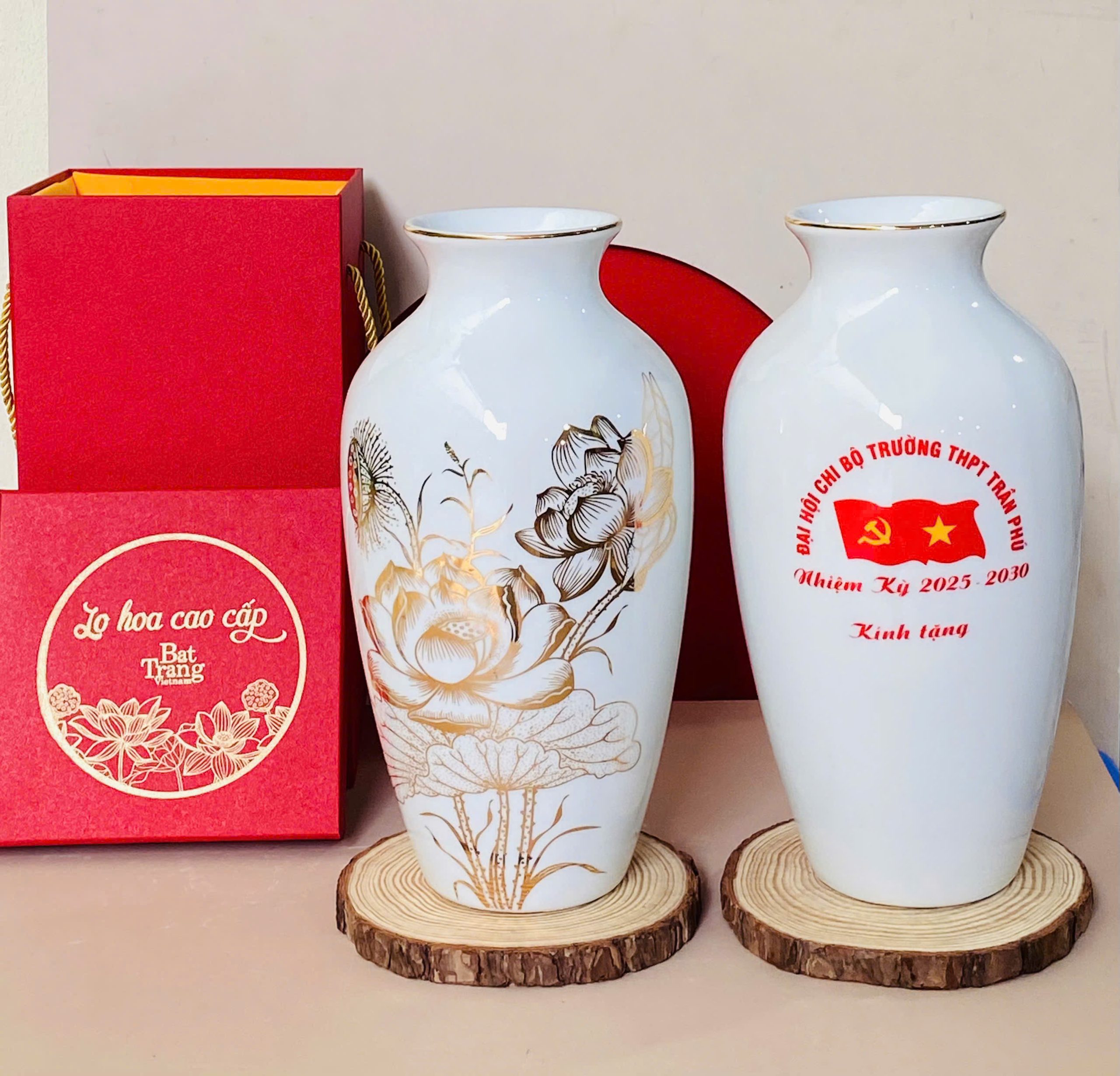 Bình hoa quà tăng đại hội, hội nghị, kỷ niệm-quà tặng gốm sứ Fulo